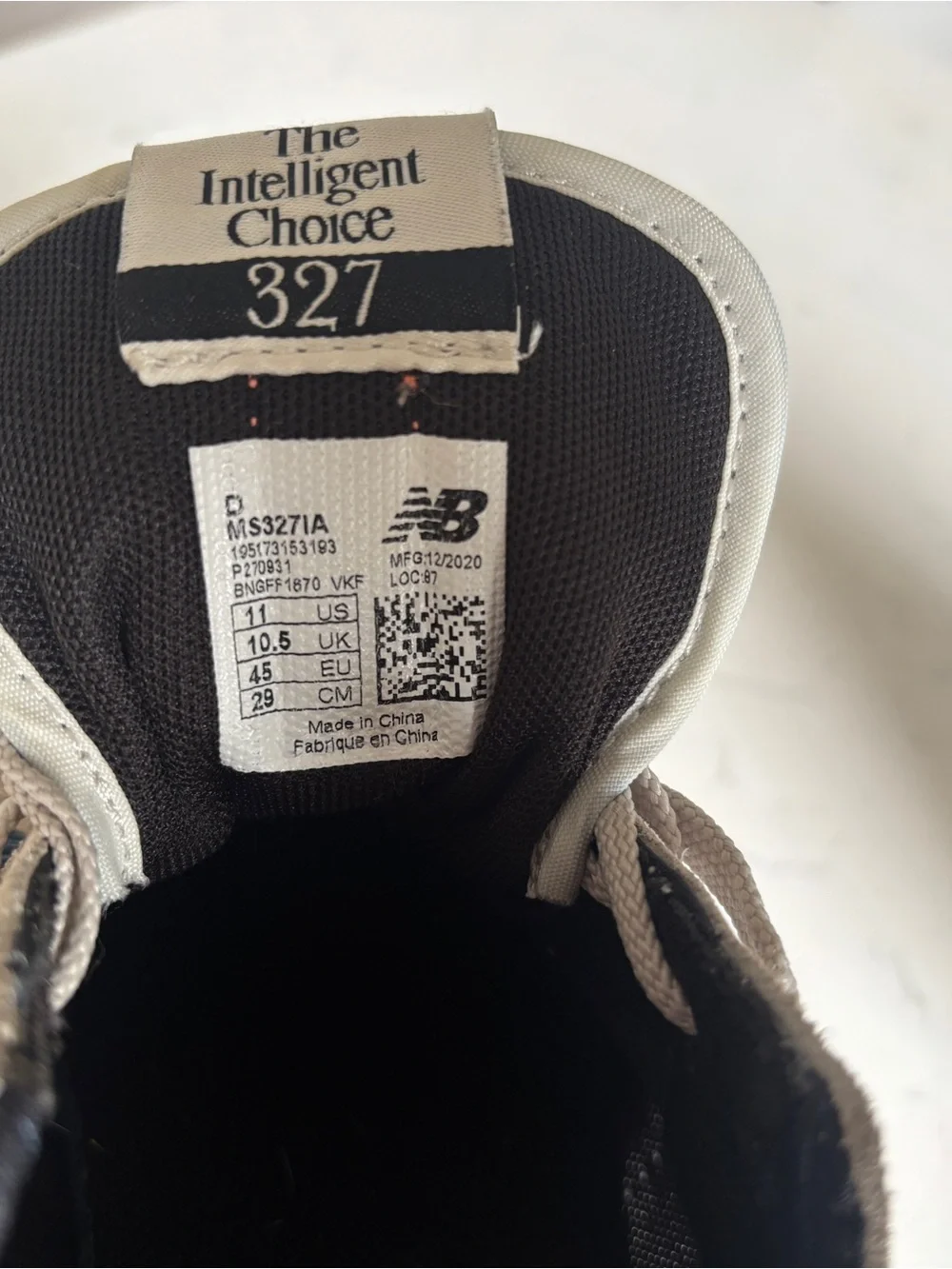 New Balance 327 Men's Outerspace (Navy, Beige & Orange Casual Runner)